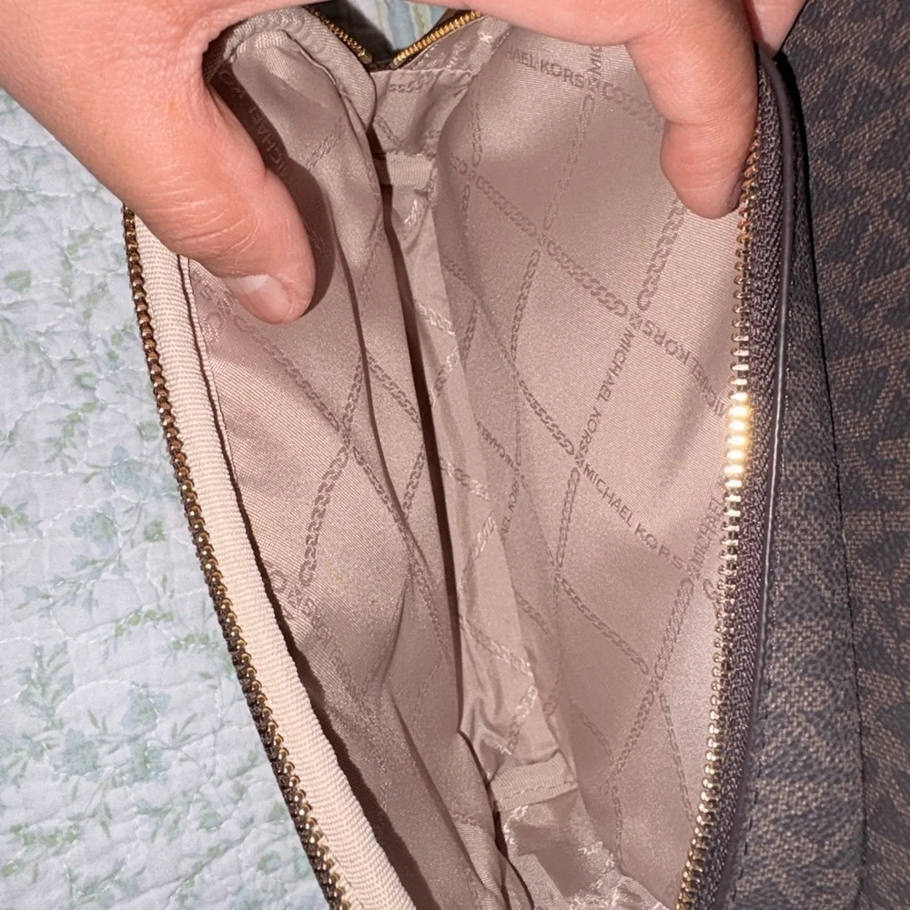 Michael Kors Signature Brown and Tan Backpack - Picture 5 of 6